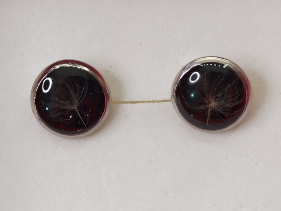 Kolczyki  żywicy epoksydowej z dmuchawcami